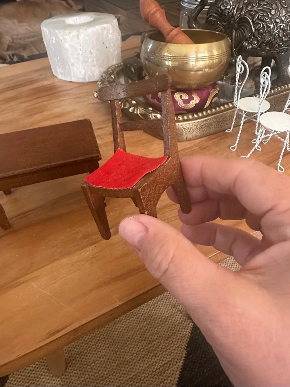 Vintage miniature table and chairs